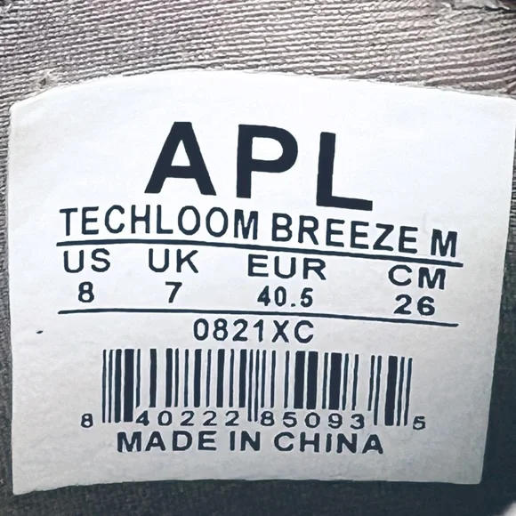 SOLD! APL Men’s TechLoom Breeze Running Shoes in Harbor Grey/White Shoes - Picture 10 of 11